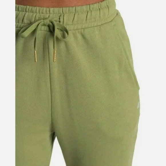 WEWOREWHAT Women's Medium Sweatpants Joggers Sage Green 100% Cotton Drawstring M - Picture 4 of 10